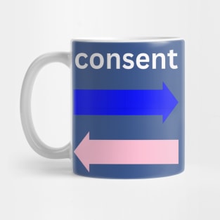 Consent blue and pink Mug